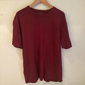L.L. Bean Deep Red Short Sleeve Tee
